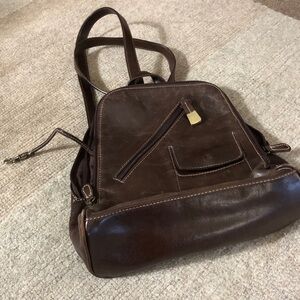 Ariella Chocolate-toned Leather Backpack/bag